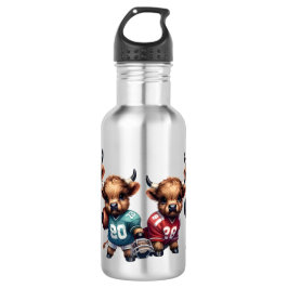 Kühe und Fußball Edelstahlflasche