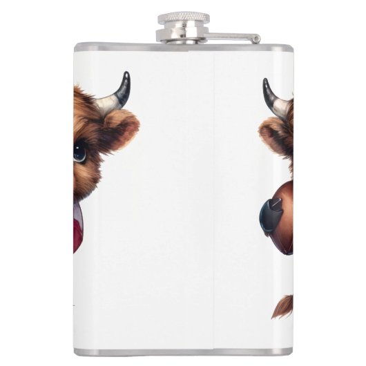 Kühe und Fußball Flachmann (Rückseite)