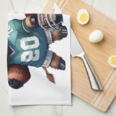 Kühe und Fußball Geschirrtuch (Viertel Falte)