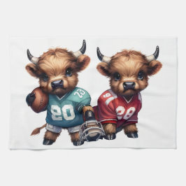 Kühe und Fußball Geschirrtuch