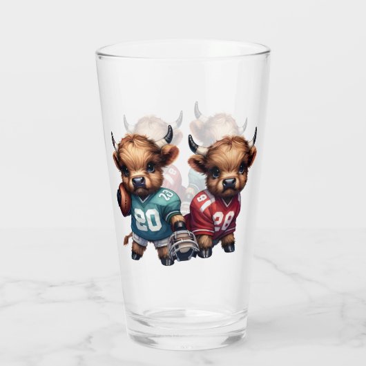 Kühe und Fußball Glas (Rückseite)