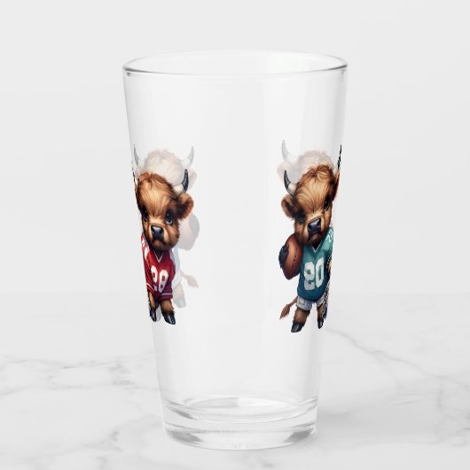 Kühe und Fußball Glas (Links)