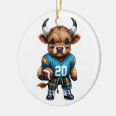 Kühe und Fußball Keramik Ornament (Links)