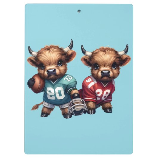 Kühe und Fußball Klemmbrett (Rückseite)
