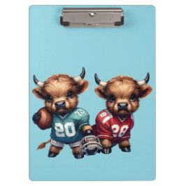 Kühe und Fußball Klemmbrett