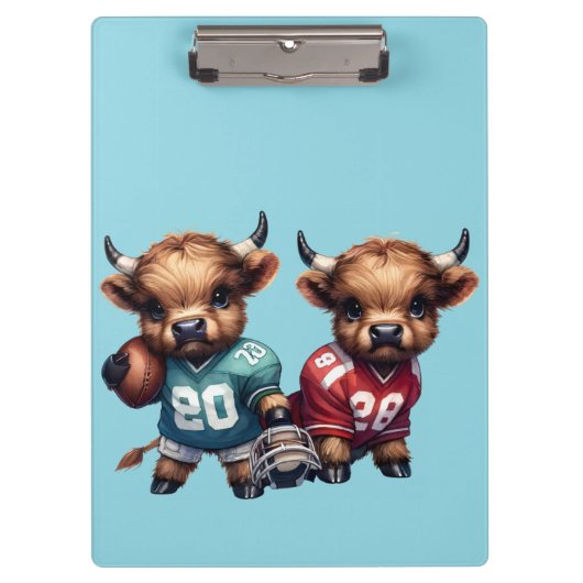 Kühe und Fußball Klemmbrett (Vorderseite)