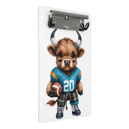 Kühe und Fußball Mini Klemmbrett (Schrägansicht)