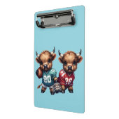 Kühe und Fußball Mini Klemmbrett (Gewinkelt2)