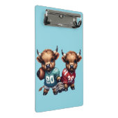 Kühe und Fußball Mini Klemmbrett (Schrägansicht)