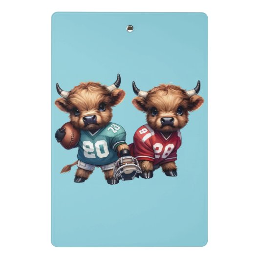 Kühe und Fußball Mini Klemmbrett (Rückseite)