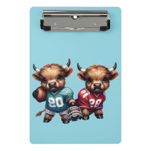 Kühe und Fußball Mini Klemmbrett (Vorderseite)