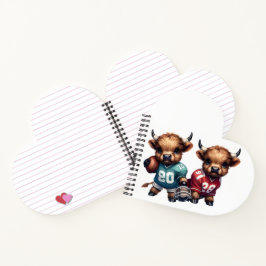 Kühe und Fußball Notizblock