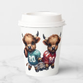 Kühe und Fußball Pappbecher (Rückseite)