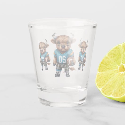 Kühe und Fußball Schnapsglas (Rückseite)