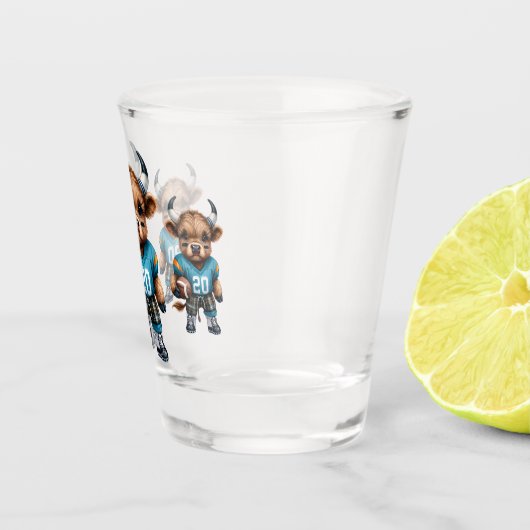 Kühe und Fußball Schnapsglas (Rechts)