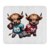 Kühe und Fußball Schneidebrett (Vorderseite)