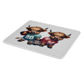 Kühe und Fußball Schneidebrett (Ecke)