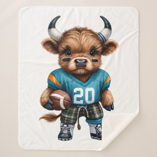 Kühe und Fußball Sherpadecke (Vorderseite)