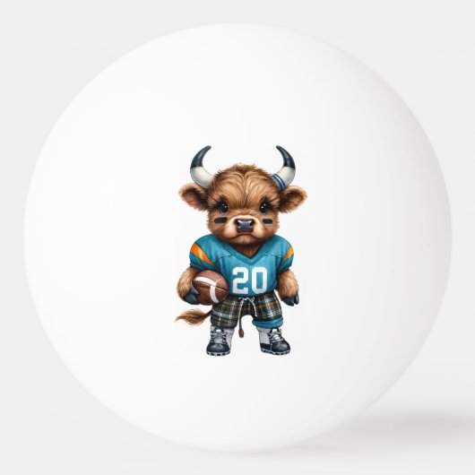 Kühe und Fußball Tischtennisball (Vorderseite)