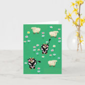 Kühe und Schafe Karte (Gelbe Blume)