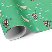 Kühe und Schafhaltung Geschenkpapier (Rolleneckpunkt)