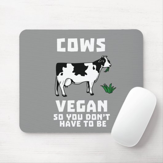 Kühe Vegan, also muss man nicht sein Mousepad (Mit Mouse)