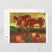 Kühe von Vincent van Gogh Postkarte (Vorne/Hinten)