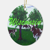 Kühe von Wisconsin Keramikornament (Links)