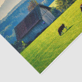 Kühe weiden friedlich in einer bukolischen Umgebun Seidenpapier (Ausschnitt)