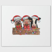 Kühe Weihnachten Geschenkpapier (Flach)