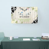 Kühe Zwillinge Babydusche / Geschlecht offenbaren  Banner (Messe)