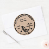 Kühen-Frischeier Runder Aufkleber (Umschlag)