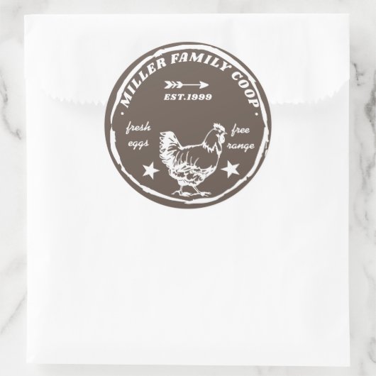 Kühen-Frischeier Runder Aufkleber (Tasche)