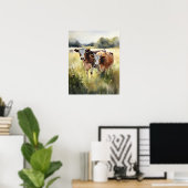 Kuhfarm Animal Art Print Poster (Heimbüro)