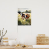Kuhfarm Animal Art Print Poster (Küche)