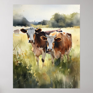 Kuhfarm Animal Art Print Poster