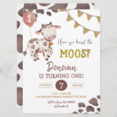 Kuhfarm Boy Baby Dusche Einladung (Vorne/Hinten)