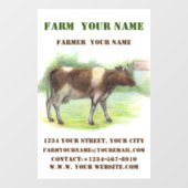 Kuhfarm Fensteraufkleber (Blatt)