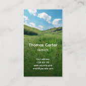 Kuhfarm, frisches Rind, Bauer Visitenkarte (Rückseite)