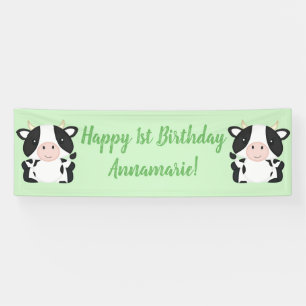 Kuhfarm Geburtstagspartei Banner