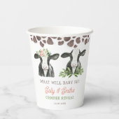 Kuhfarm Gender Reveal Paper Cup Pappbecher (Rückseite)