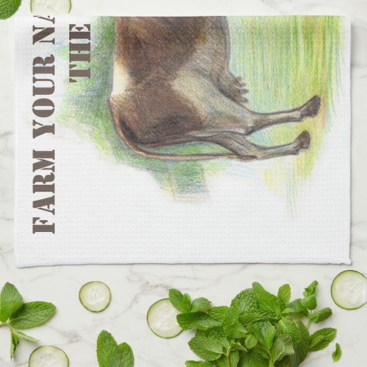 Kuhfarm Geschirrtuch (Gefaltet)