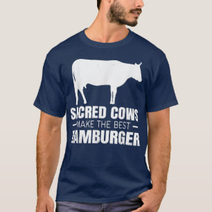 Kuhfarm Heilige Kühe machen den besten Hamburger T-Shirt