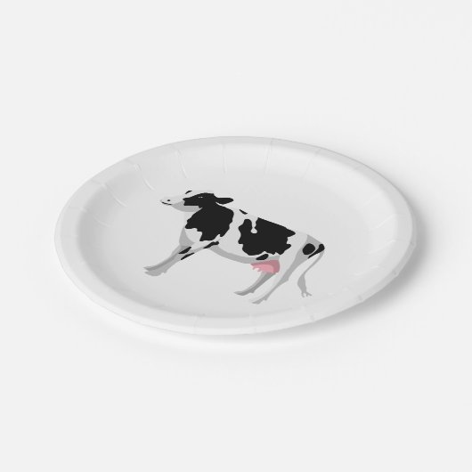 Kuhfarm Landkreis Bauer Hochzeit Geburtstag Pappteller (Schrägansicht)