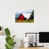 Kuhfarm Landschaftsdruck Poster (Heimbüro)