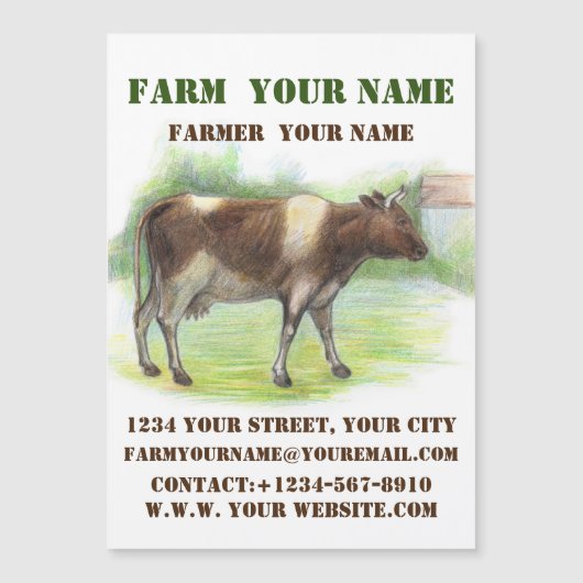 Kuhfarm Magnetkarte (Vorderseite)