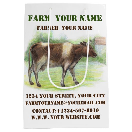 Kuhfarm Mittlere Geschenktüte (Rückseite)