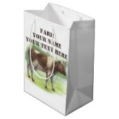 Kuhfarm Mittlere Geschenktüte (Rückseite Schrägansicht)