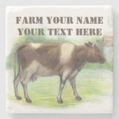 Kuhfarm Steinuntersetzer (Vorderseite)