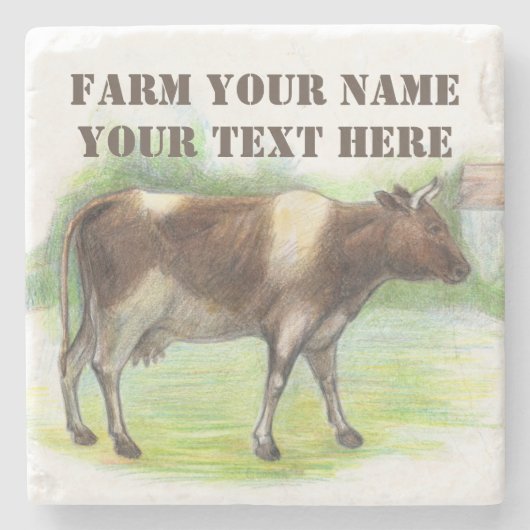 Kuhfarm Steinuntersetzer (Vorderseite)